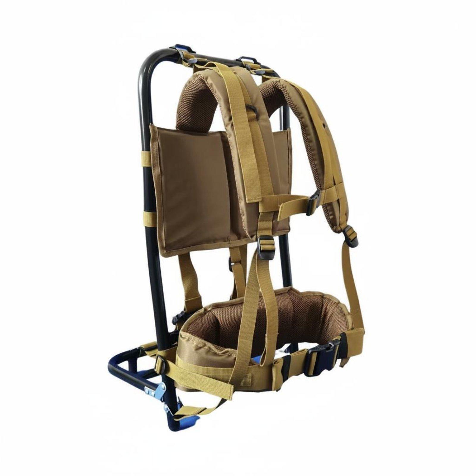 Outdoor Adventure Backpack - Rangka Hiking Aluminium Portabel, Tas Ransel