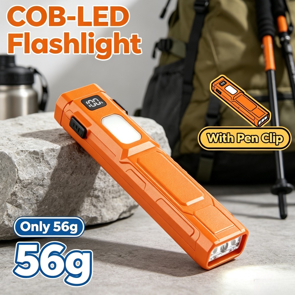 Outdoor Adventure Trips - Senter LED COB EDC dengan Klip