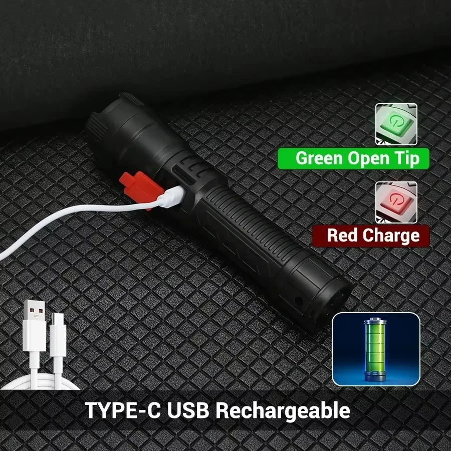 Senter LED Taktis 2000LM USB I - Outdoor Adventure Trips ulasan dan harga