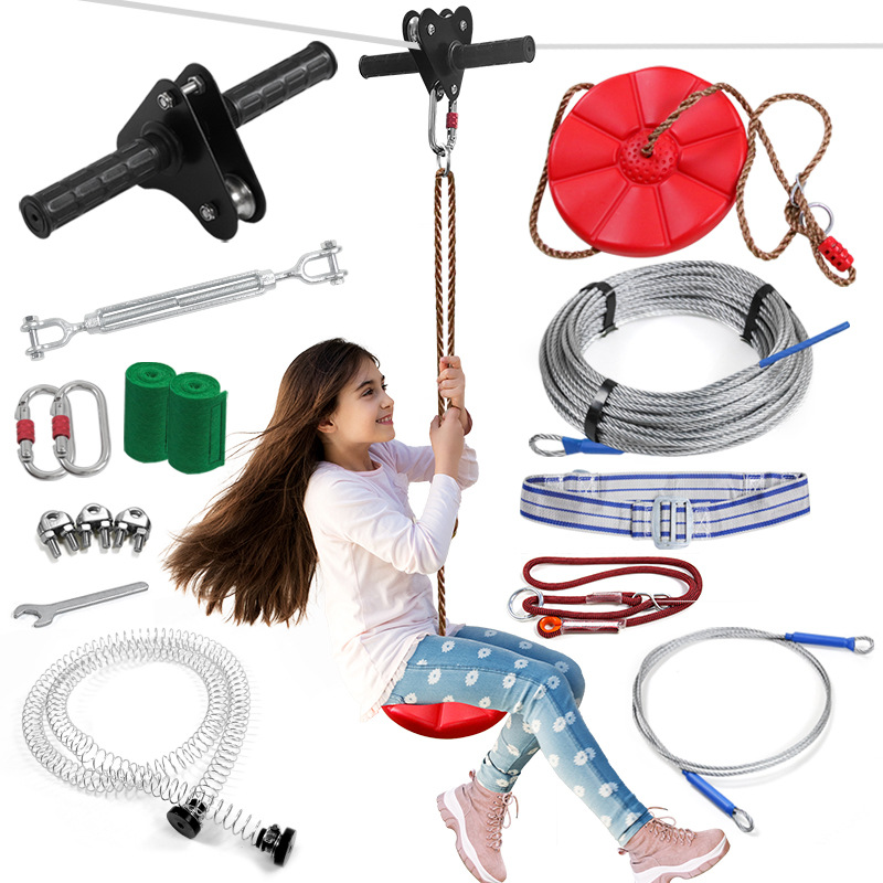 Paket Zipline, Set Kereta Zipl - Outdoor Adventure Kit For Kids ulasan dan harga
